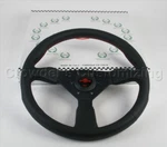 Personal Steering Wheel Neo Grinta 350 Mm Black Smooth Leather Red Stitching. Fixed Price $453.83.