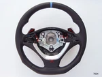 Bmw X5 E70 X6 E71 Nappa Leather Ergonomic Inlays Heated Shift Flat Bottom Blue. Fixed Price $399.00.