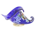 Glassofvenice Murano Millefiori Horn Plenty Sculpture - Blue. Fixed Price $369.95.