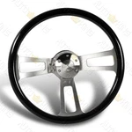 W-power 432MM Black Wood Grip 5-HOLE 17" Billet Spoke Steering Wheel W/horn. Fixed Price $135.24.