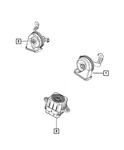 Genuine Mopar Horn And Bracket 68284212AA. Fixed Price $31.42.