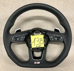 Audi S-line A4 S4 A5 S5 SQ5 Flat Malfunction Black Leather Steering WHEEL#13B. Fixed Price $515.12.