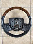 2005 - 2011 Ford Crown Victoria Leather & Wood Steering Wheel (black) Xlnt Perf. Fixed Price $399.99.