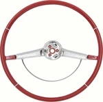 1965-66 Impala Steering Wheel With Chrome Horn ; Red. Fixed Price $329.99.