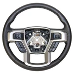 Oem New 2015-2020 Ford F150 Lariat Black Leather Steering Wheel Heated, Cruise. Fixed Price $575.56.