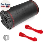 Leather Steering Wheel Cover Wrap, Stitch On Lace Up, Universal 15 Inch Breathab. Fixed Price $31.71.