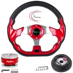 Red Steering Wheel+quick Release+hub Adapter 160H Hyundai Tiburon Kia Forte. Fixed Price $89.99.