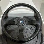 350MM Carbon Fiber Flat Bottom Steering Wheel Inserts Pilota Style Black 6 Horn. Fixed Price $129.99.