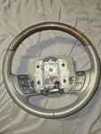 2006-2011 Lincoln Town Car Grey Leather & Wood Grain Steering Wheel. Fixed Price $135.00.