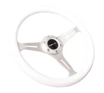 Nrg 350MM Chrome Steering Wheel Spoke Center White Wood ST-015CH-WT Classic. Fixed Price $150.00.