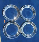 1957 1970 Ford Chevy Plymouth Dodge Slotted Nos Aluminum Light Weight Trim Rings. Fixed Price $90.00.