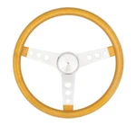 Grant 8447 Steering Wheel Metal Flake 13-1/2 3-SPOKE Gold. Fixed Price $100.80.