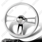 W-power 17-INCH White Wood Grip 5-HOLE Chrome Spoke 2.5"DEEP Dish Steering Wheel. Fixed Price $135.99.