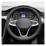14.5"-15" Car Steering Wheel Cover, Microfiber Leather Breathable Black. Fixed Price $14.80.