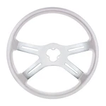 United Pacific 88281 Steering Wheel, 18", Vibrant Color, 4 Spoke, Liquid Silver. Fixed Price $180.77.