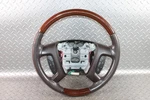 13-17 Enclave *worn* Brown Leather Woodgrain Column Steering Wheel W/ Controls. Fixed Price $80.99.