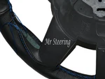 For Chrysler 300C 05-10 Black Grain Leather Steering Wheel Cover Sky Blue Stitch. Fixed Price $42.79.