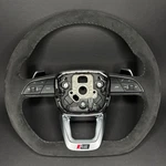 Audi RSQ8 SQ7 4M Steering Wheel Alcantara Gray Stiching Paddles. Fixed Price $880.00.