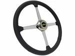 15" Leather 3-BOLT Sprint Steering Wheel, Solid 4 Spoke With Limeworks Horn Cap. Fixed Price $219.99.