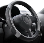 Elantrip Sport Leather Steering Wheel Cover 14 1/2 - 15 Inch, Black And Gray. Fixed Price $16.09.