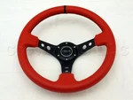 Nrg Steering Wheel 06 Red Leather Drifting Stripe Inch Deep Dish 350 Mm New. Fixed Price $147.40.