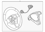 Genuine Volkswagen Steering Wheel 2GJ-419-089-DH-YEL. Fixed Price $243.55.