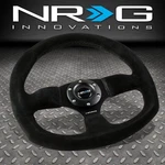 Nrg Reinforced 320MM Aluminum Black Suede Flat Bottom D-shape Steering Wheel. Fixed Price $134.00.