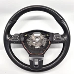 Vw Jetta Golf Cc MK6 Leather Steering Wheel Oem 3C8419091BFE74 Silver Stitching. Fixed Price $199.99.