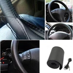 Diy Car Truck Leather Steering Wheel Cover With Needles And Thread Black. Fixed Price $8.92.