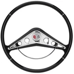 15 Inch Impala Style Steering Wheel & Horn Emblem, 1959. Fixed Price $434.99.