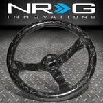 Nrg 350MM 3" Deep Dish 6-HOLE Forged Carbon Fiber 3-SPOKE Steering Wheel Black. Fixed Price $320.00.