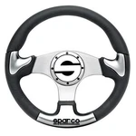 Sparco Steering Wheel 222 Black Polyurethane Spoke 345MM Silver. Fixed Price $150.00.