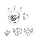 Genuine Mopar Steering Wheel 6ZM961X9AA. Fixed Price $534.75.