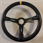 Momo Steering Wheel MOD.08 Deep Cone 350MM Black Leather. Fixed Price $210.00.