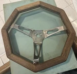 1970S Octagon Wood Steering Wheel Street Disco Boogie Chevy Ford Dodge Van. Fixed Price $799.99.