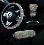 Tzarrot Car Accessories Set For Women,bling Steering Wheel Cover 3 Pcs Pk. Fixed Price $41.99.