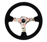 Nrg RST-036FL-S Reinforced Steering Wheel 350MM/3IN. Deep Blk Suede Floral. Fixed Price $183.95.