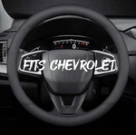Leather Car Steering Wheel Cover For Chevrolet 14.5-15 Inch, Pure Black Double. Fixed Price $47.68.