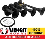 Vixen Horns Train Air 4 Trumpets Black For Truck/car/suv Loud Sound Db 12V. Fixed Price $91.67.