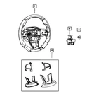 Genuine Mopar Steering Wheel Bezel Kit 6VC76WA9AA. Fixed Price $169.65.