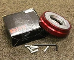 Rdt Red 6 Hole Universal Steering Wheel 1" Short Quick Release Adaptor Slim Kit. Fixed Price $28.69.