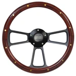 Nova "ss" Mahogany Wood Steering Wheel W/ Black Horn & Adapter 14". Fixed Price $258.43.