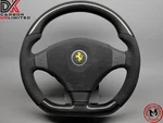 Ferrari F550 Maranello Barchetta Alcantara Flat Bottom Carbon Steering Wheel. Fixed Price $2595.00.
