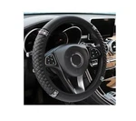 Bling Soft Leather Steering Wheel Cover, 15 Inch Colorful Rhinestones Black. Fixed Price $19.75.
