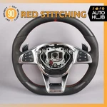 15-20 Mercedes W117 CLA45 GLC63 SLC43 Amg Steering Wheel Flat Bottom Suede Oem. Fixed Price $626.23.