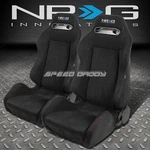 Nrg 2 X Type-r Suede Light Fully Reclinable Upholstery Racing Seat+slider Black. Fixed Price $340.00.
