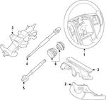Genuine Ford Wheel Assembly Steering MB5Z3600MD. Fixed Price $294.33.