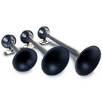 Kleinn 730 Black Triple Horn 18.25"/ 14.75"/10" Stainless Steel Trumpets. Fixed Price $499.95.
