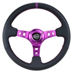 3-SPOKE Black Leather Reinforced Steering Wheel Round Holes & Center Mark. Fixed Price $150.91.