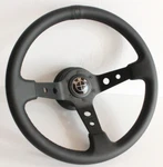 Steering Wheel Fits For Bmw Used Sport Deep Dish Leather Black E28 E30 E34 86-92. Fixed Price $197.80.
